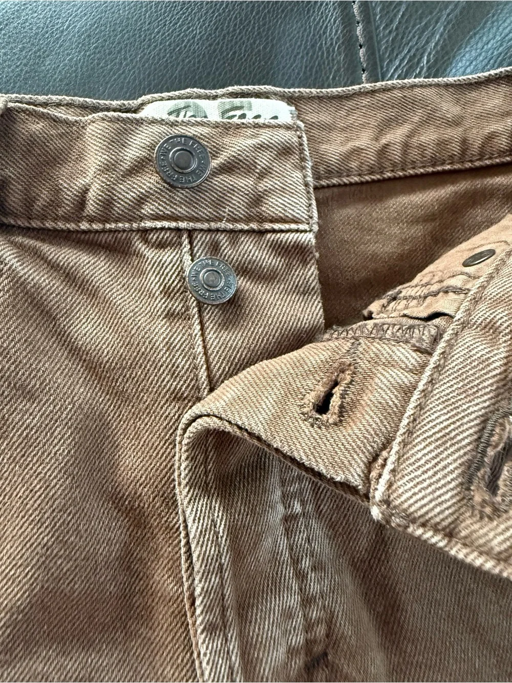 FREE PEOPLE We The Free Makai Ripped Cutoff Chocolate Denim Shorts 25